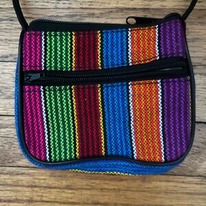 Vintage Bohemian Crossbody Purse Y2K Bag Striped Textured Urban Ethnic Boho Mini